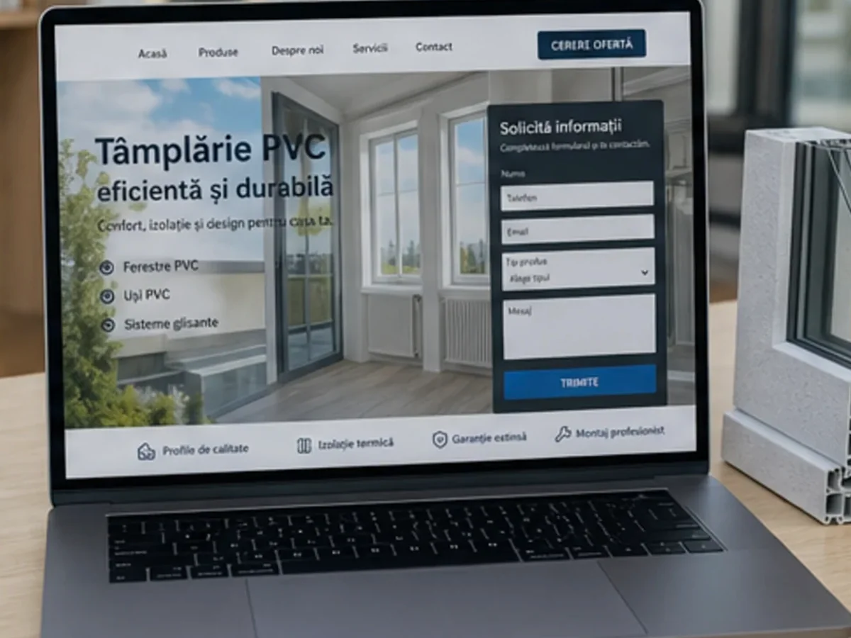 Site cu servicii pentru firme de tâmplărie PVC - model de site pentru firme de tâmplărie PVC - Creare site tâmplărie PVC