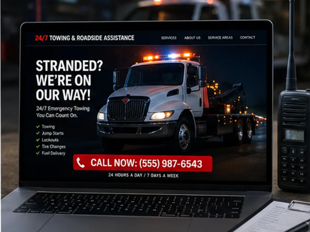 model foto realist pentru Creare site tractări auto