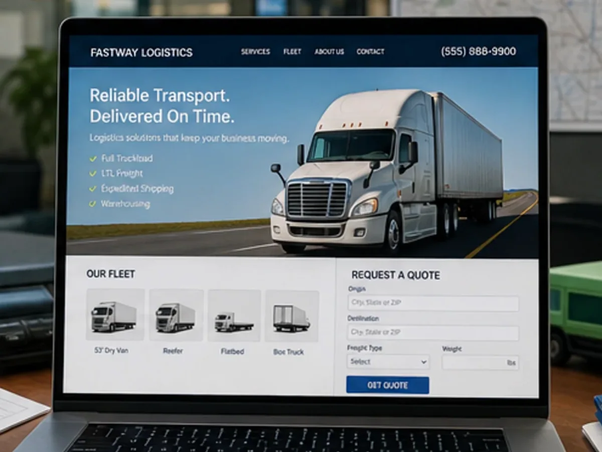Site de încredere pentru transport marfă - model de site pentru firme de transport marfă - Creare site transport marfă