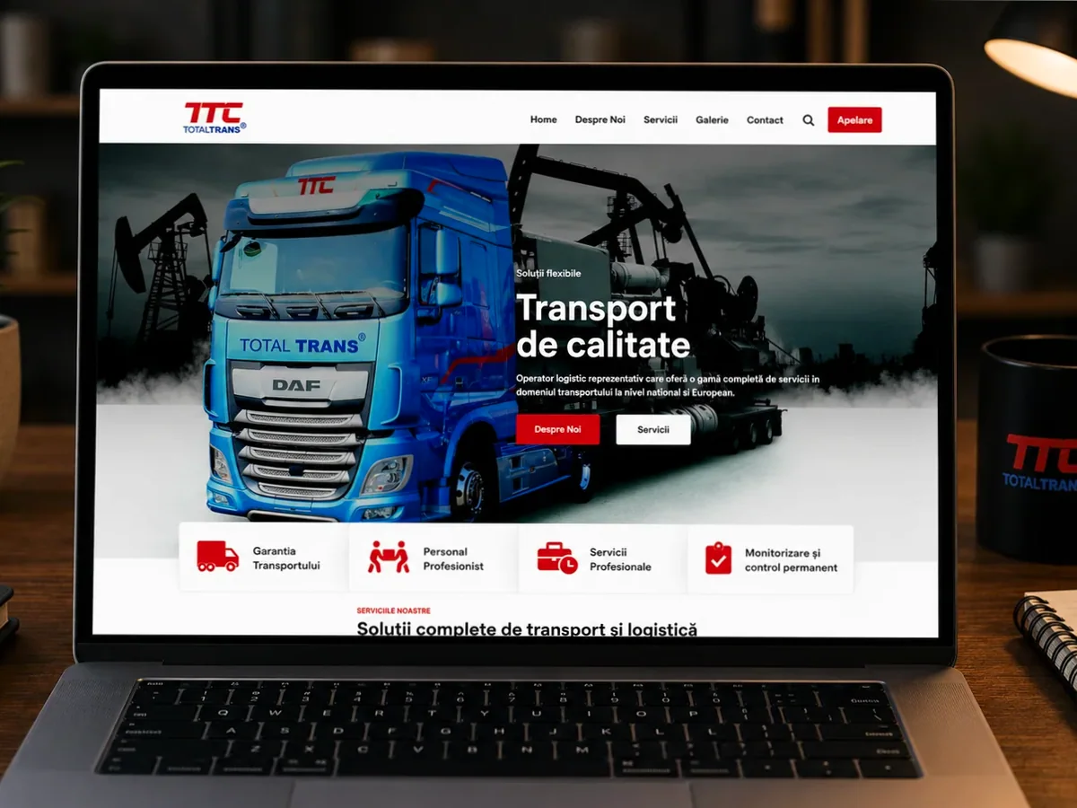 Site cu exemple pentru firme de transport marfă - model de site pentru firme de transport marfă - Creare site transport marfă
