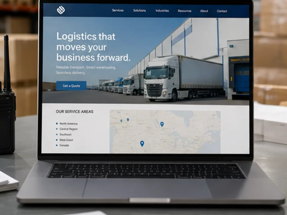 Site orientat spre apeluri, programări și cereri rapide - model de site pentru firme de transport marfă - Creare site transport marfă