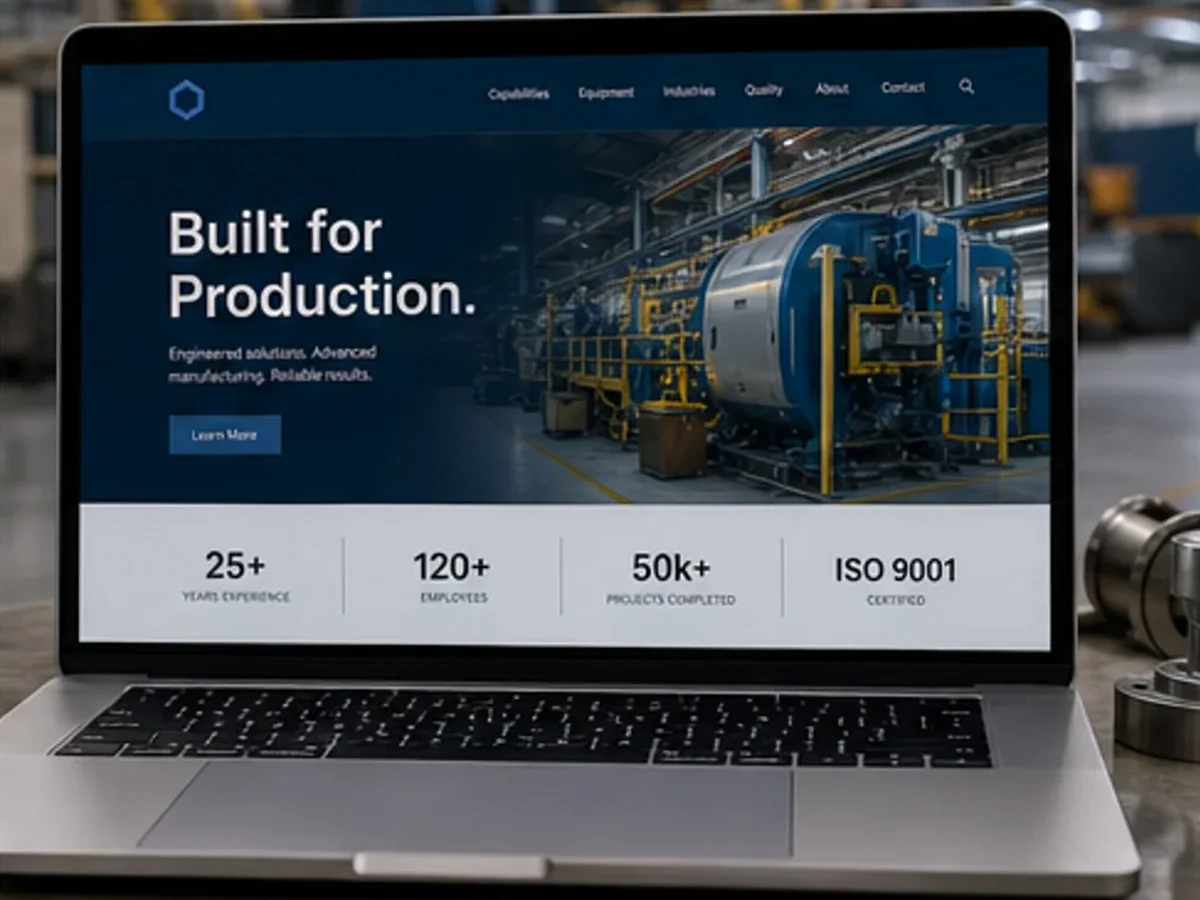 Site orientat spre cereri B2B, documentații și discuții comerciale - model de site pentru firme de utilaje - Creare site utilaje