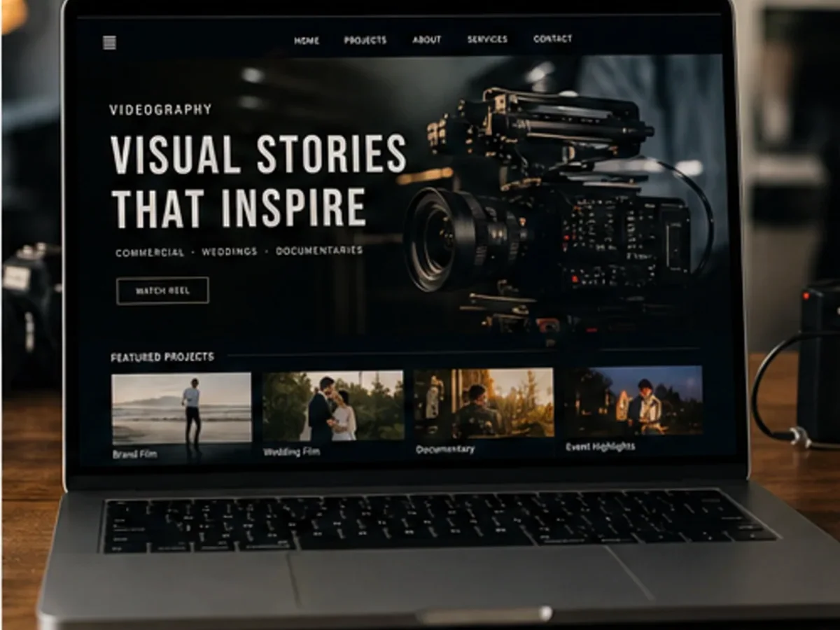 Site rapid pe mobil pentru videograf - model de site pentru videografi - Creare site videograf