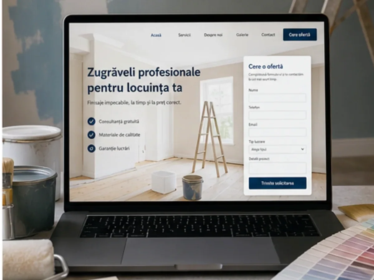 Site de încredere pentru zugrav - model de site pentru zugravi și firme de zugrăveli - Creare site zugrav