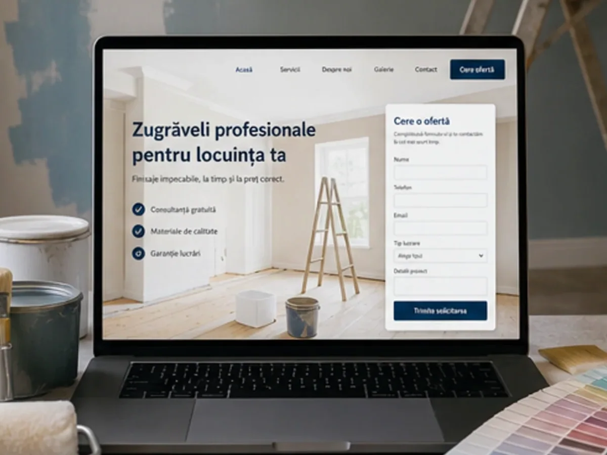 Site cu exemple pentru zugravi și firme de zugrăveli - model de site pentru zugravi și firme de zugrăveli - Creare site zugrav