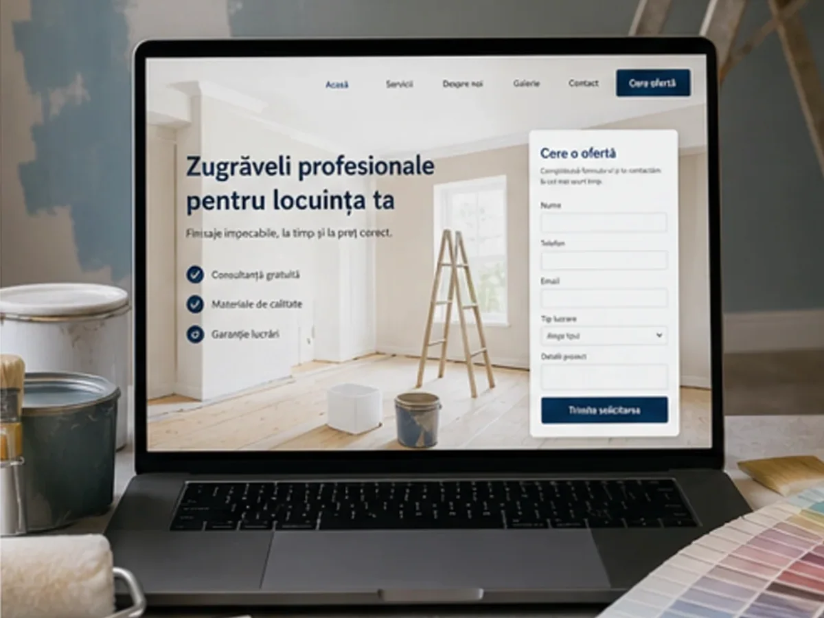 model foto realist pentru Creare site zugrav