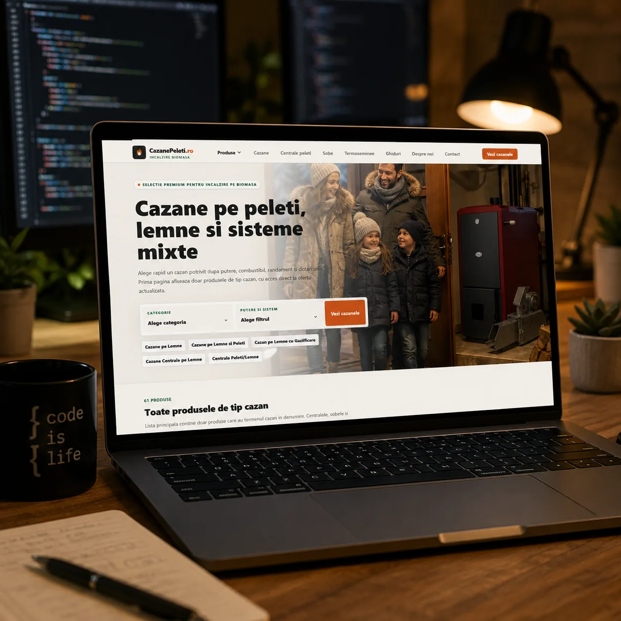 Cazane Peleți - catalog online pentru produse și cereri rapide - proiect Cazane Peleți în portofoliul BrandWave