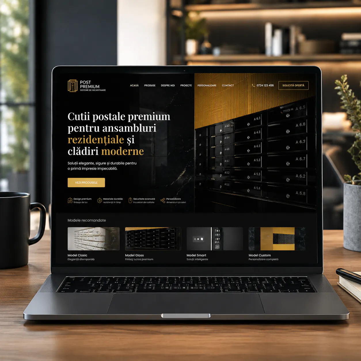 Post Premium - site în lucru pentru cutii poștale premium - proiect Producător cutii poștale premium în portofoliul BrandWave