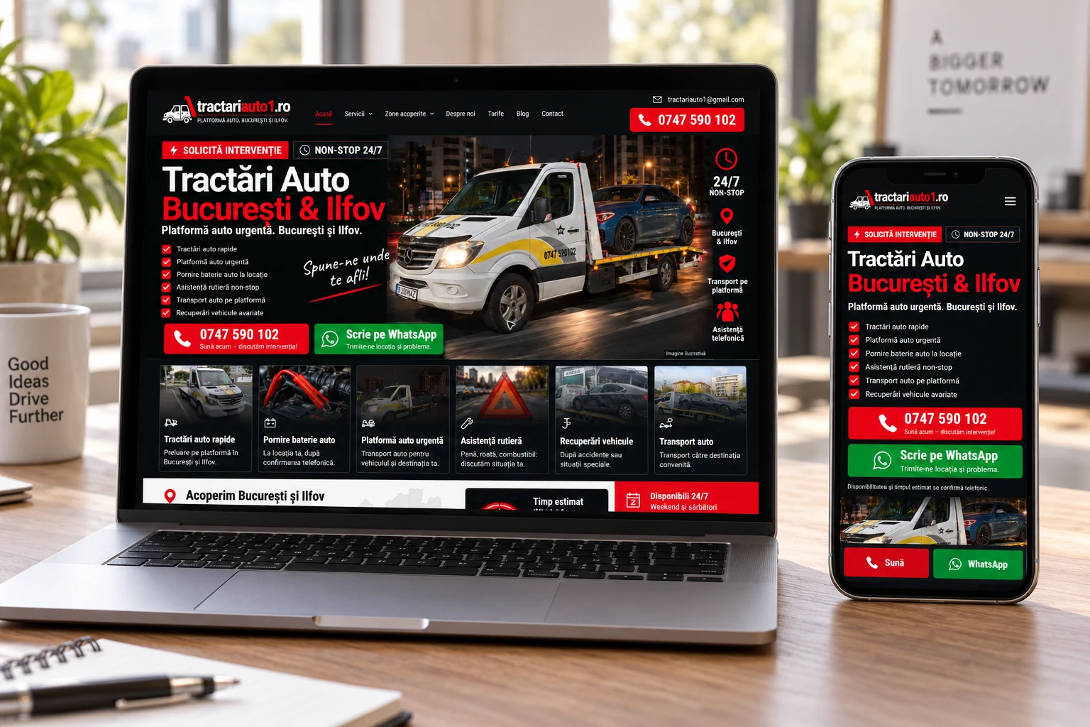 Tractări Auto 1 - site pentru tractări auto în București și Ilfov